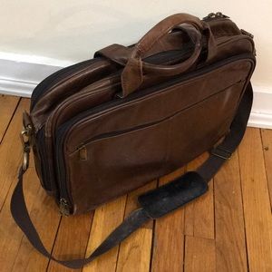 Brown Leather Satchel Computer Bag